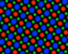 Avec cette densité de pixels, un écran 2K ne mesurerait que 1 x 1 mm. (Source de l'image : Wikimedia)