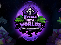 Une bannière annonçant le concours de modélisation Hytale's New Worlds