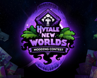 Une bannière annonçant le concours de modélisation Hytale's New Worlds