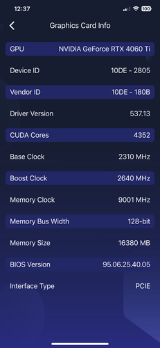 Xtreme Tuner Plus - Informations sur le GPU