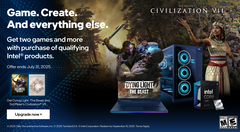 Le bundle de printemps d'Intel pour les joueurs et les créateurs (photo), comprenant Civilization 7 et Dying Light : The Beast