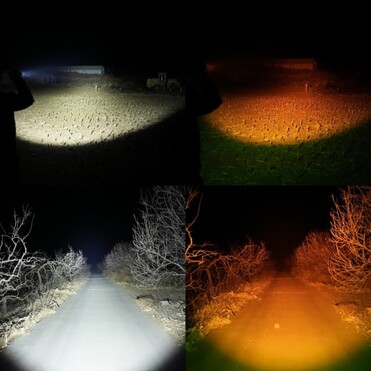 Un filtre ambré rend la lumière orange