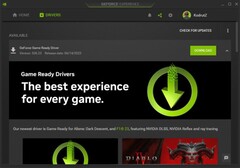 Nvidia GeForce Game Ready Driver 536.23 notification dans GeForce Experience (Source : Own)