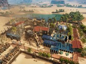 Une image montrant une ville dans Stranded: Alien Dawn, actuellement à -50 %.