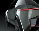 Le SUV électrique Toyota FT-3e est équipé d'un écran extérieur sur la porte. (Source de l'image : Toyota)
