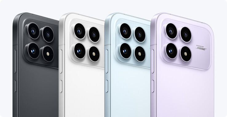 Xiaomi propose le Redmi K90 en quatre coloris avec des haut-parleurs Bose. (Source de l'image : Xiaomi)