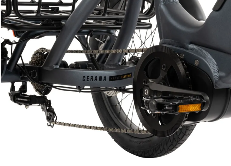 L'e-trike Buzz Cerena T2 est équipé d'un moteur à entraînement intermédiaire de 500 W (Source : Buzz)