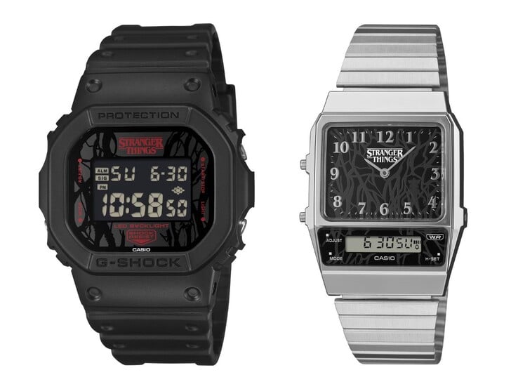 La Casio G-Shock DW5600STT-1 (à gauche) et la Vintage AQ800EST-1A (à droite). (Source de l'image : Casio)