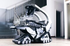 Cluvens place des canons à rail décoratifs sur une station de jeu. (Image : Cluvens)