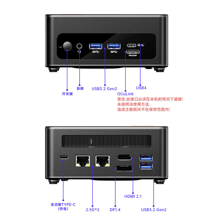 Ports de connectivité (Source de l'image : JD.com)