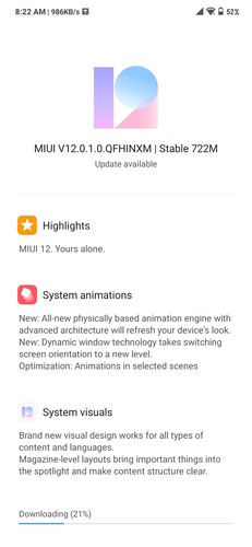 Il semble que la V12.0.1.0.QFHINXM atteigne enfin plus de combinés Redmi Note 7 Pro. (Source de l'image : @naveenjill3)
