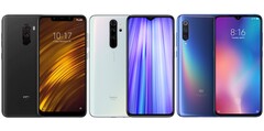 Le POCO F1, le Redmi Note 8 Pro et le Xiaomi Mi 9 ont tous eu des problèmes de décharge de batterie liés au MIUI 12. (Source de l'image : Xiaomi - édité)