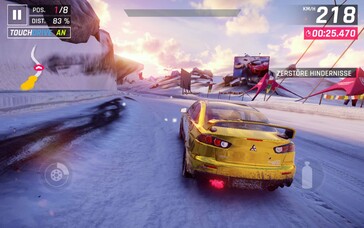 Asphalt 9 sur le Samsung Galaxy Tab S9 FE