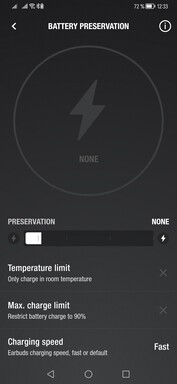 Paramètres de charge de la batterie