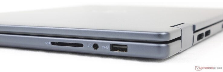 A droite : Lecteur SD, casque d'écoute 3,5 mm, USB-A 3.2 Gen. 1