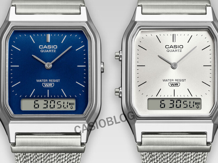 Les Casio AQ-230EM-2A et AQ-230EM-7A. (Source de l'image : Casioblog)