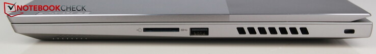 Droit : Lecteur de carte SD, USB A 3.0, Kensington