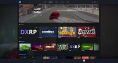 La nouvelle page de découverte basée sur les étagères, introduite dans la mise à jour d'octobre 2025 de s&box, permet de faire apparaître plus efficacement les jeux créés par la communauté (Image : Facepunch Studios)