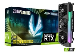 GPU Zotac Gaming GeForce RTX 3090 Ti AMP Extreme Holo. Unité de test offerte par Nvidia India.