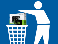 La Nvidia GeForce RTX 5050 est l'un des pires GPU de l'année 2025. (Source de l'image : PNY, Pixabay, édité)
