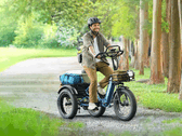 L'e-trike Puckipuppy Rottweiler est doté d'un système de suspension complet (Source de l'image : Puckipuppy)