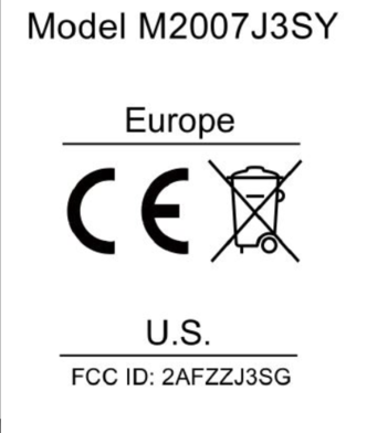 Les labels de certification du Mi 10T Pro. (Source de l'image : FCC)