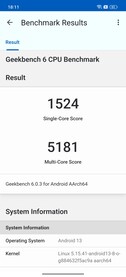 Valeurs Geekbench d'usine de l'Oppo Find X6 Pro