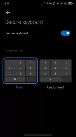 Xiaomi a également inclus un clavier sécurisé. (Source de l'image : Piunikaweb)