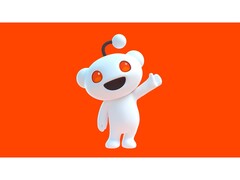 Image promotionnelle de Snoo, la mascotte de Reddit, sur un fond rouge uni. (Source de l'image : Reddit)