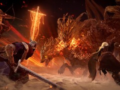 Jeu coopératif Elden Ring Nightreign contre Tricephalos. (Source de l&#039;image : Steam)