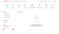 Aucune liste de 10T pour ce magasin. (Source : OnePlus DE)