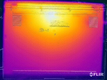 Températures de surface des essais sous contrainte (en bas)