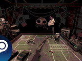Une capture d'écran de Buckshot Roulette qui illustre l'atmosphère effrayante du jeu lorsque vous jouez contre le croupier. (Source de l'image : Steam)