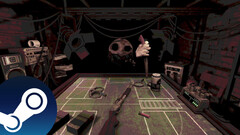 Une capture d&#039;écran de Buckshot Roulette qui illustre l&#039;atmosphère effrayante du jeu lorsque vous jouez contre le croupier. (Source de l&#039;image : Steam)