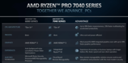 Série Ryzen Pro 7040 vs Ryzen Pro 6000 (image via AMD)
