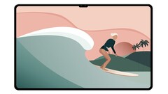 Un rendu de ce à quoi pourrait ressembler la série Galaxy Tab S8, d'après les premières fuites. (Source de l'image : Ice Universe)