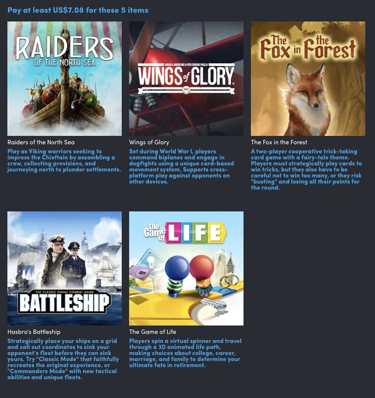 Payez un minimum de 5,08 $ pour accéder à ces cinq jeux dans le Humble Bundle "Top Tag Teams". (Source de l'image : Humble Bundle)