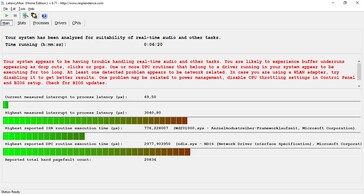 LatencyMon - Statistiques