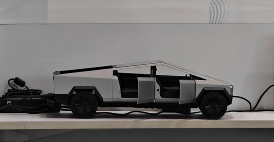 Le PC Tesla Cybertruck de Jumper Tech présenté au Computex 2024. (Source : Dominico Lamberti via Twitter)