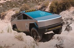 Le Cybertruck navigue avec brio sur la piste tout-terrain. (Source de l'image : Wild Horses Off-Road via YouTube)