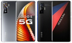 Les Vivo iQOO 5 et iQOO 5 Pro ont tous deux des écrans AMOLED. (Source de l'image : Vivo - édité)