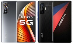 Les Vivo iQOO 5 et iQOO 5 Pro ont tous deux des écrans AMOLED. (Source de l&#039;image : Vivo - édité)