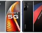 The Vivo iQOO 5 and iQOO 5 Pro both have AMOLED screens. (Image source: Vivo - edited)