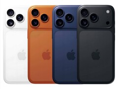 Apple l&#039;iPhone 17 Pro est disponible dans les coloris suivants : blanc, orange, bleu marine et noir (Source : Unofficial artwork)