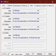 Caches CPU-Z