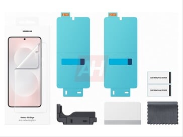 Galaxy S25 Edge : une fuite d'image montre une protection d'écran anti-reflet. (Source de l'image : Android Headlines)