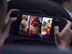 La collection de jeux LEGO Worlds Collide expirera bientôt. Illustration : Steam Deck avec l'image de couverture de l'offre. (Source de l'image : Valve et Humble Bundle - édité)