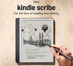 Le Kindle Scribe 2024 a des bords blancs pour un look plus épuré. (Source de l'image : Amazon)