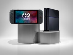 Les consoles Switch 2 et PS4 présentées côte à côte (Source d'image : Nintendo of America, Sony PlayStation)