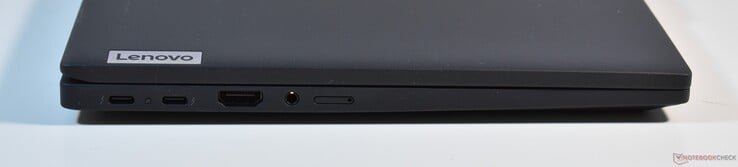 gauche : 2x Thunderbolt 4, HDMI, 3.5mm Audio, nanoSIM
